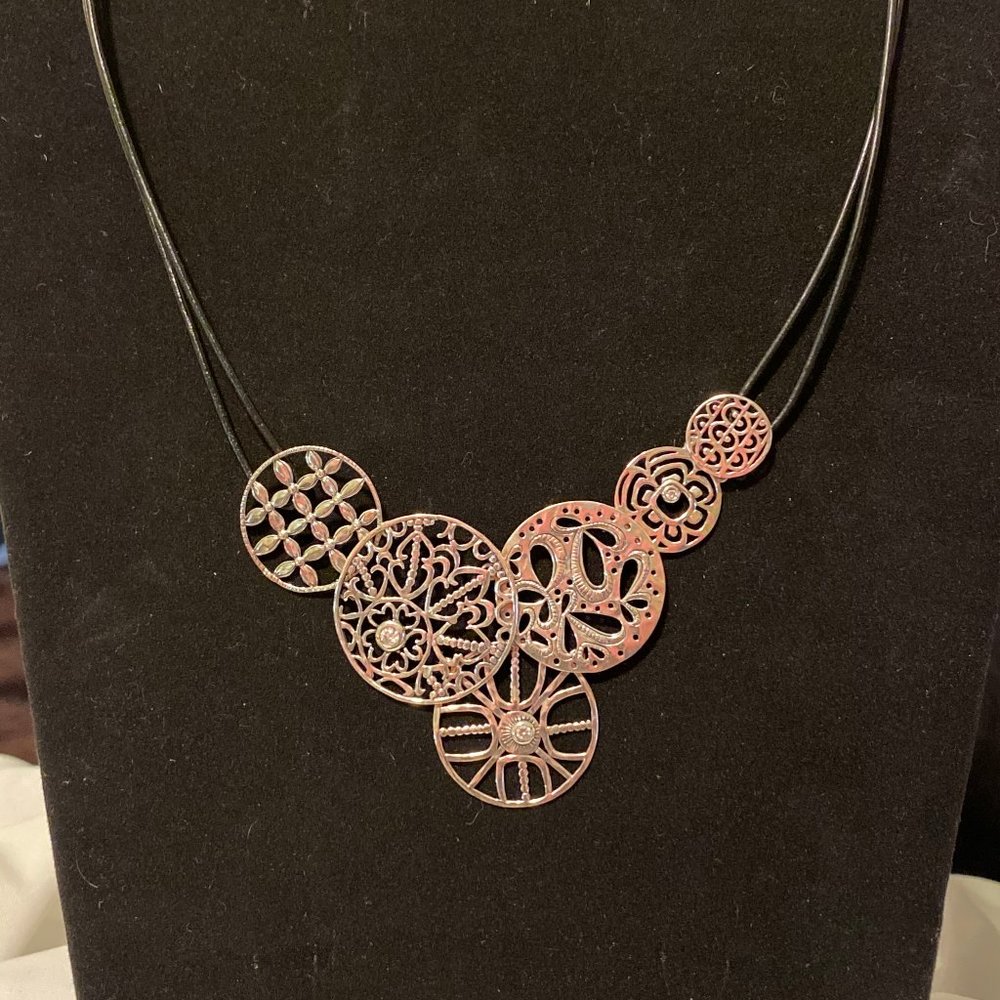 Silpada Sterling Silver Filigree Art Necklace